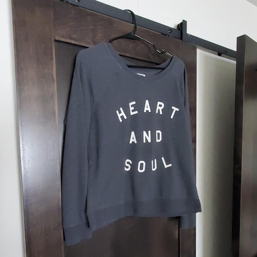 Grey Old Navy "Heart and Soul" Sweatshirt